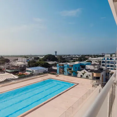 Brand New Beach Front Studio In Cartagena With Pool View